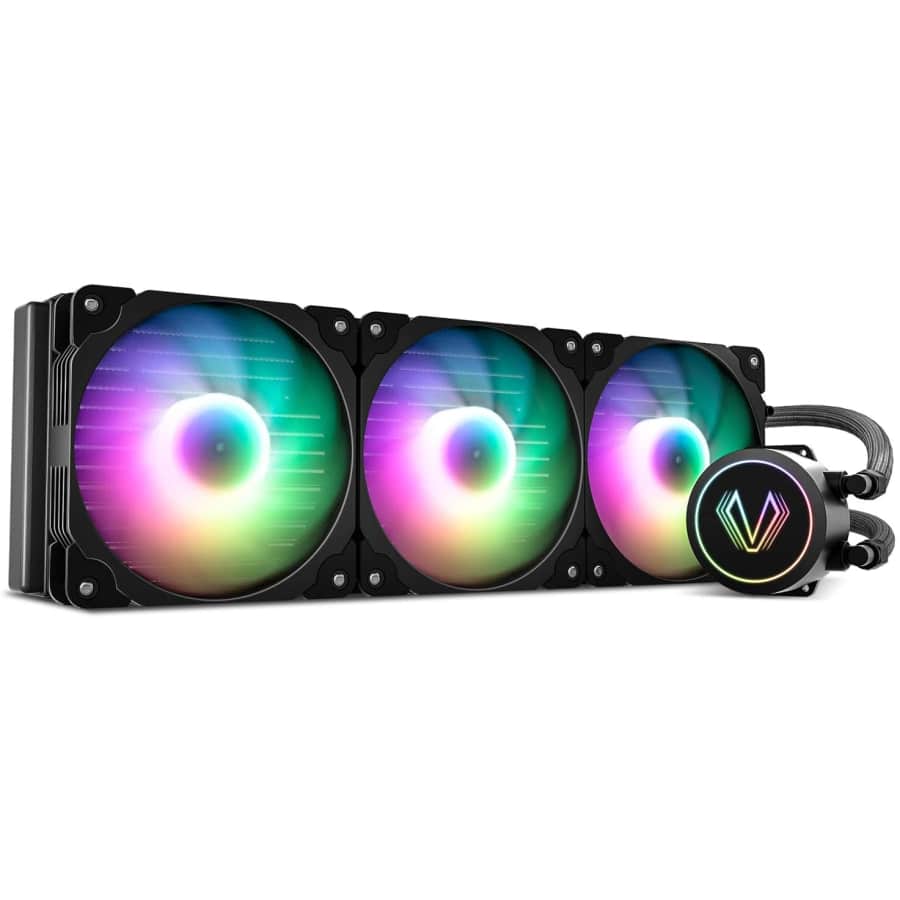 Vetroo V360 Black 360mm CPU Water Liquid Cooler for $80
