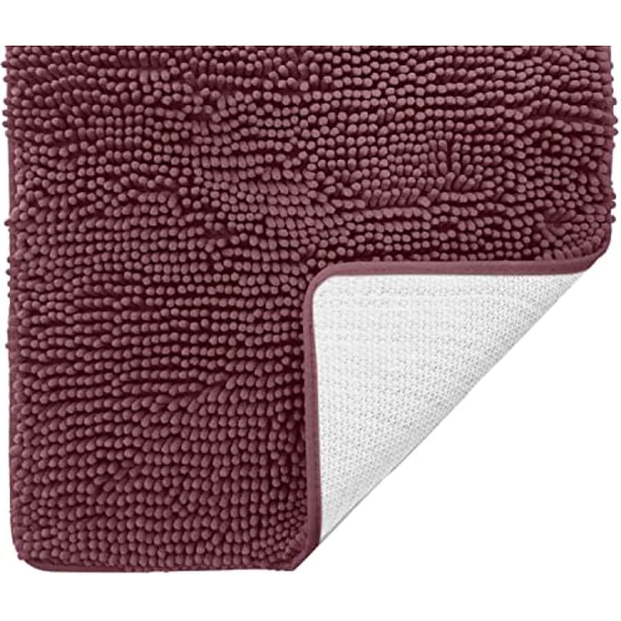 Gorilla Grip Bath Rug, 54x24, Thick Soft Absorbent Chenille Rubber Backing Bathroom Rugs, for $18