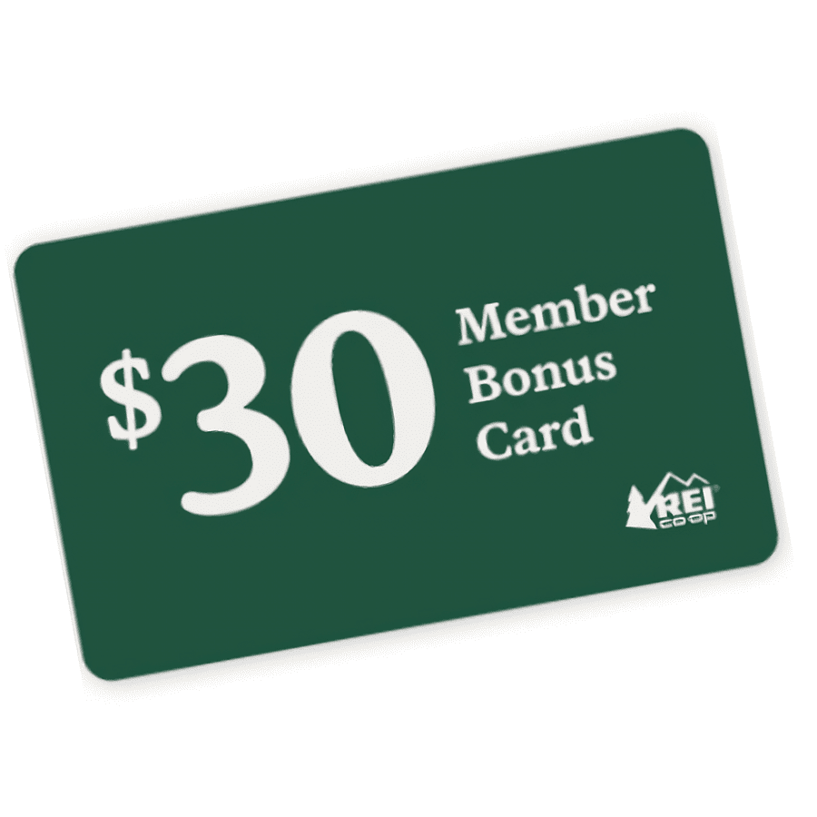 REI $30 Bonus Card: Free w/ $50 spend for new members REI $30 Bonus Card: Free w/ $50 spend for new members