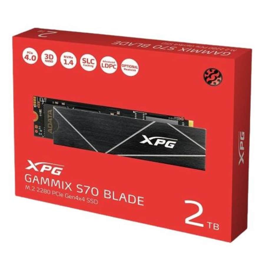 Adata XPG Gammix S70 Blade 2TB PCIe Gen4 NVMe M.2 Internal Gaming SSD for $180 Adata XPG Gammix S70 Blade 2TB PCIe Gen4 NVMe M.2 Internal Gaming SSD for $180