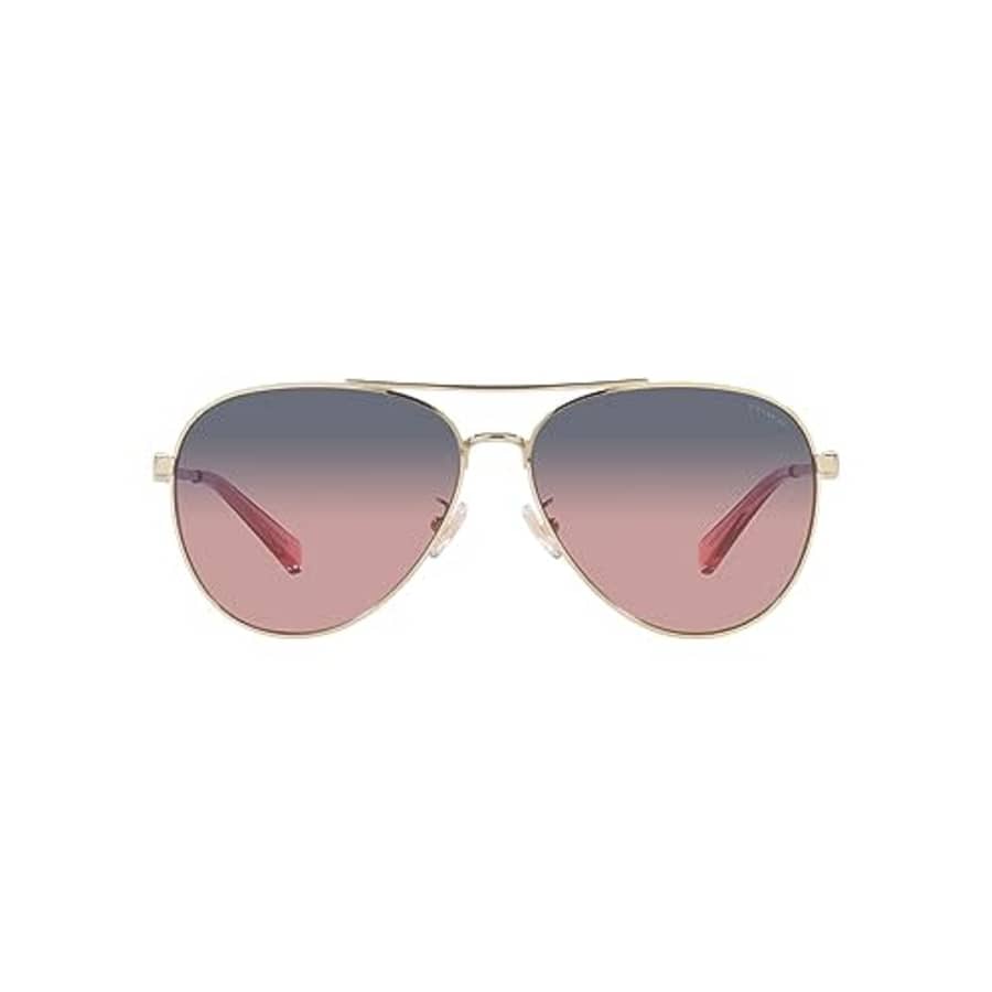 Coach HC7140 Sunglasses, Shiny Light Gold/Plum Purple Scarlet Gradient, 61 mm for $78