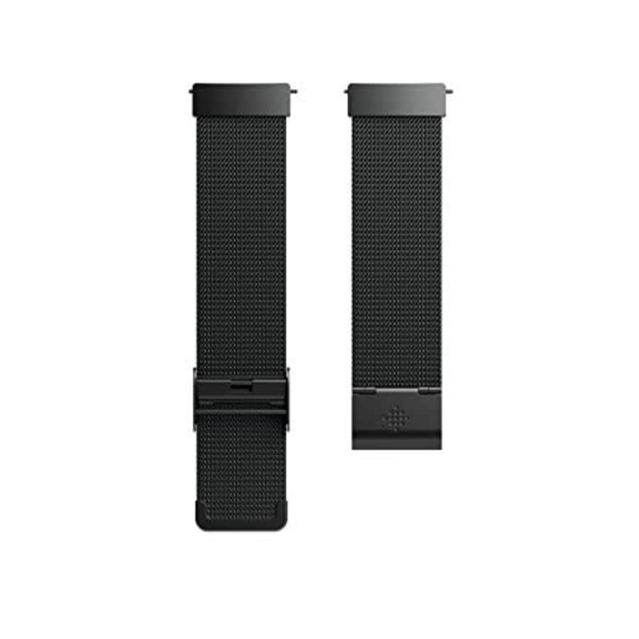 Fitbit Versa Family Accessory Band, Official Fitbit Product, Stainless Steel Mesh, Black, One Size for $31 Fitbit Versa Family Accessory Band, Official Fitbit Product, Stainless Steel Mesh, Black, One Size for $31