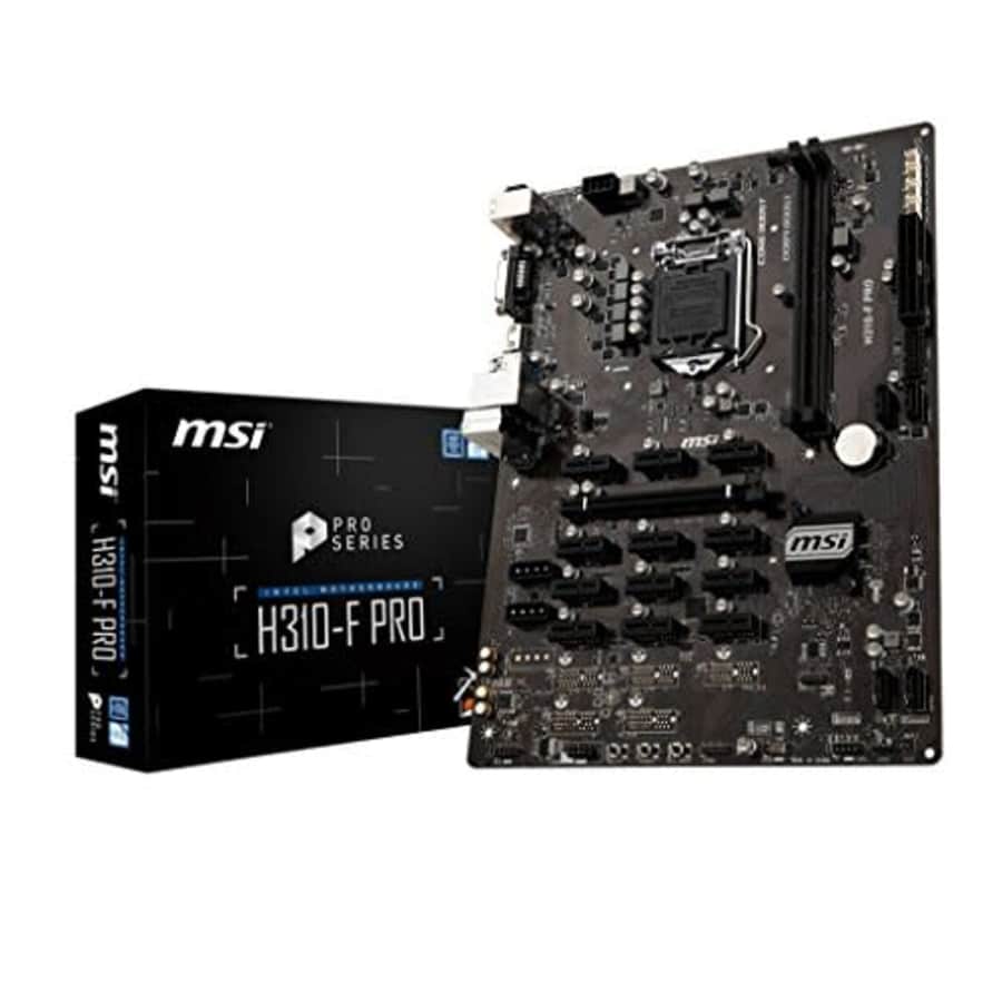 MSI Pro Series Intel Coffee Lake H310 LGA 1151 BTC ETH LTC Crypto Mining ATX Motherboard (H310-F for $219