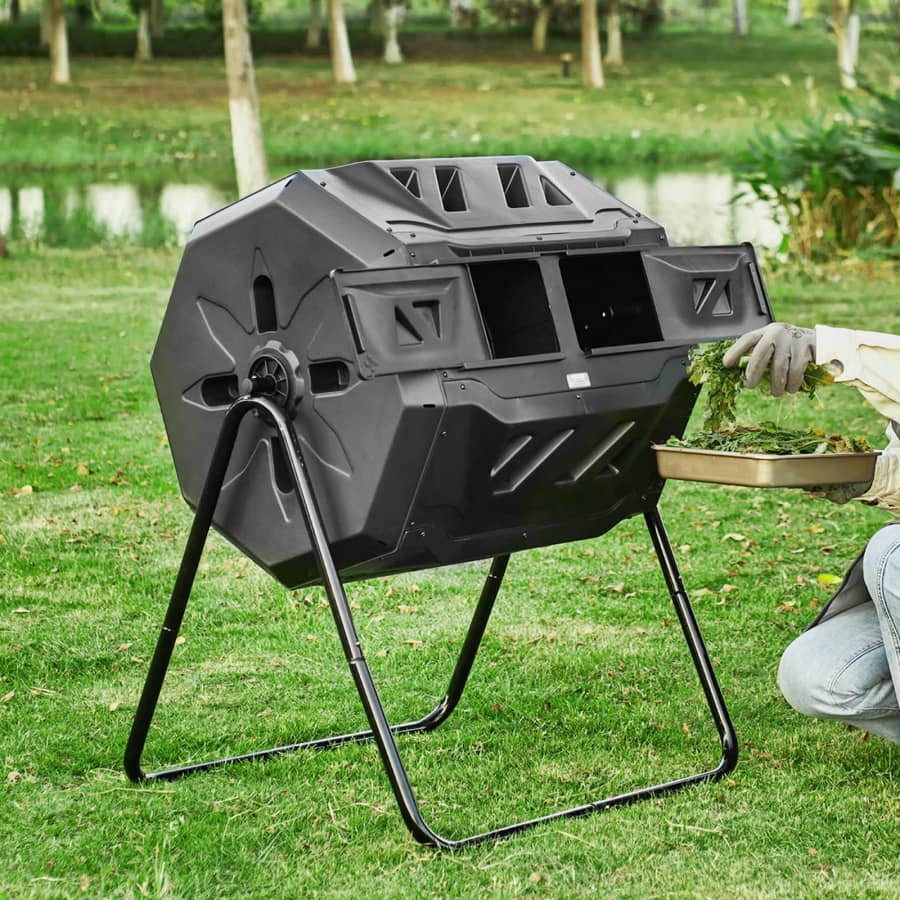 43-Gallon Dual-Chamber Compost Bin for $56