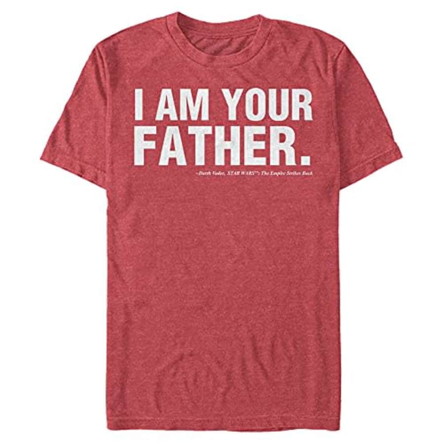 Star Wars Men's The Father T-Shirt, Red Heather, Large for $14 Star Wars Men's The Father T-Shirt, Red Heather, Large for $14