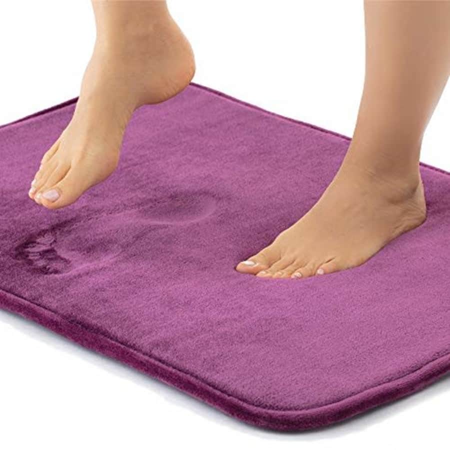 Gorilla Grip Thick Memory Foam Bath Rug, Soft Absorbent Luxury Mats, 42x24 Plush Velvet Topside, for $9