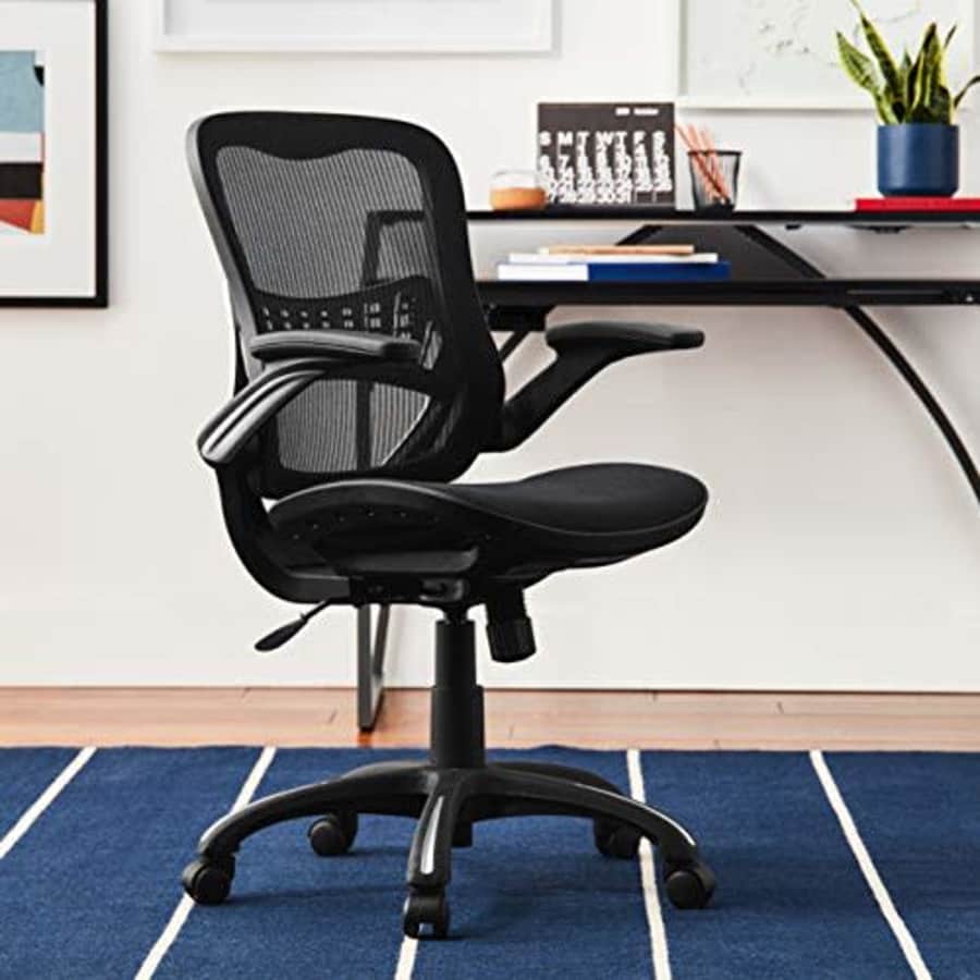 Office Star Ventilated Manager's Office Desk Chair with Breathable Mesh Seat and Back, Black Base, for $208