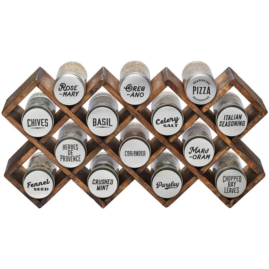 Kamenstein 18-Jar Criss-Cross Spice Rack w/ 5 Years of Spice Refills for $29 Kamenstein 18-Jar Criss-Cross Spice Rack w/ 5 Years of Spice Refills for $29