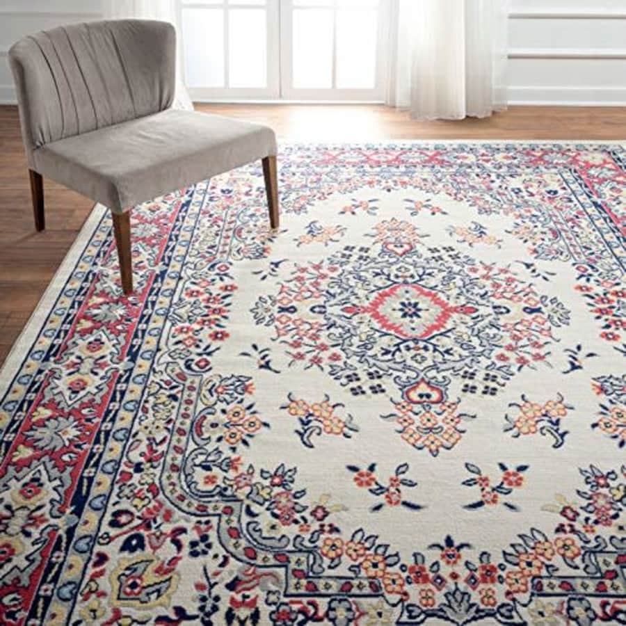 Home Dynamix Premium Sakarya Traditional Medallion Border Area Rug, Ivory/Red, 5'3"x7'5" Rectangle for $36 Home Dynamix Premium Sakarya Traditional Medallion Border Area Rug, Ivory/Red, 5'3"x7'5" Rectangle for $36