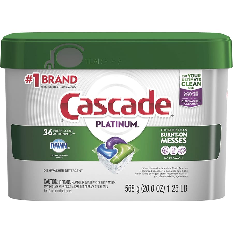 Cascade Platinum Dishwasher Pods 36-Ct. Tub for $13