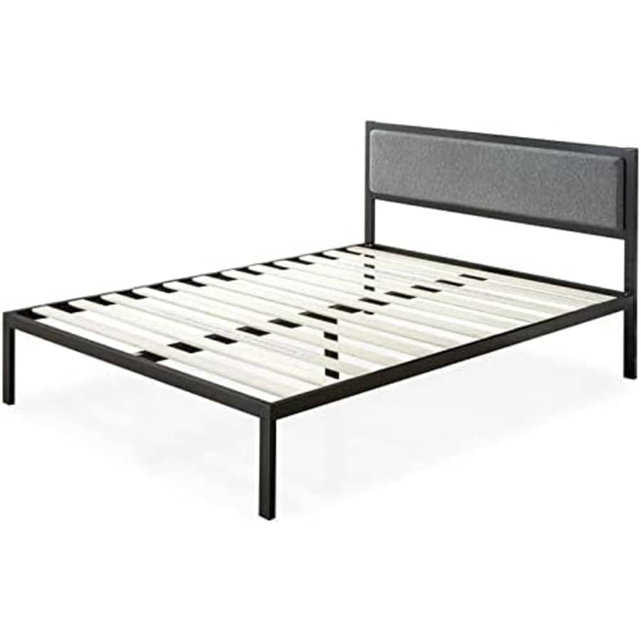 Zinus Korey Metal Full Platform Bed w/ Upholstered Headboard for $119 Zinus Korey Metal Full Platform Bed w/ Upholstered Headboard for $119