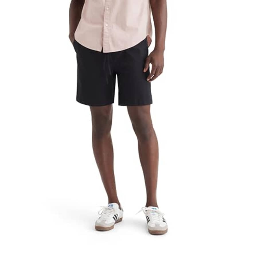 Dockers Men's Ultimate Straight Fit 7.5" Pull on Shorts with Supreme Flex, (New) Beautiful Black, for $35