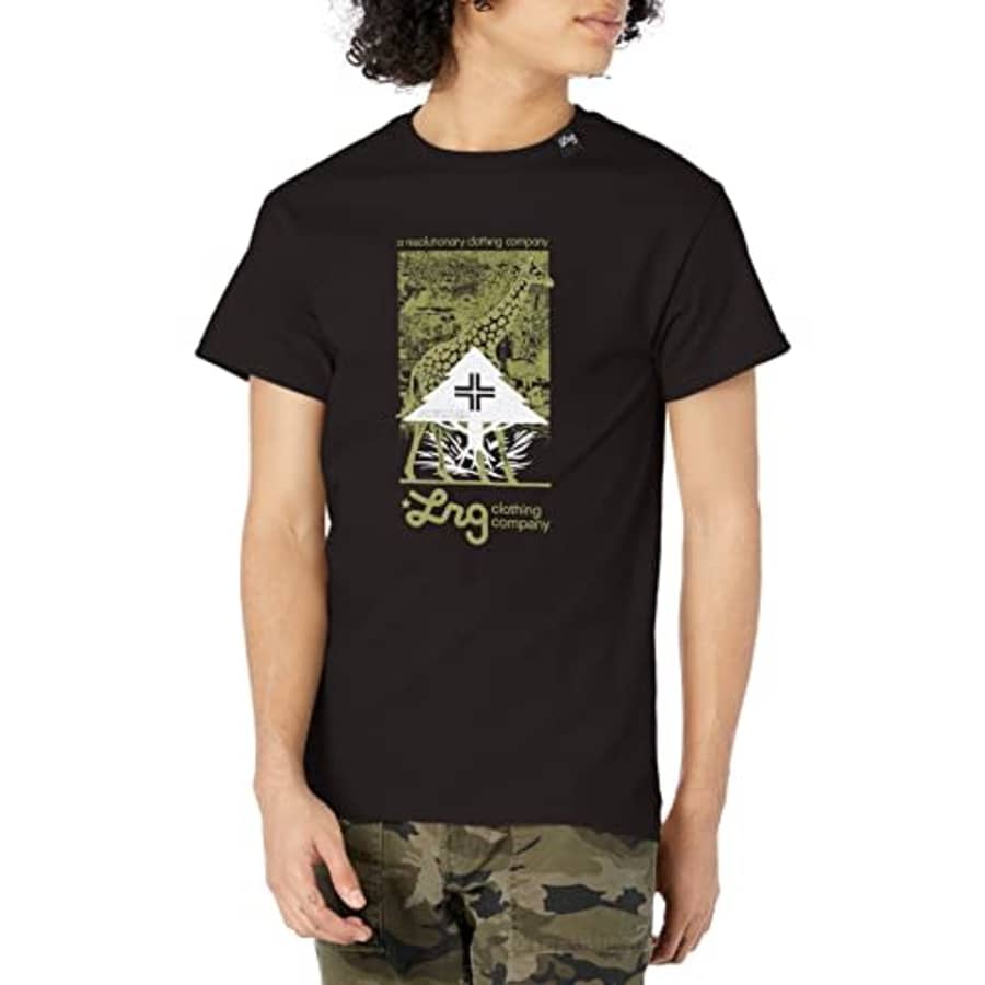 LRG Men's from The Ground Up Logo T-Shirt, Black for $15