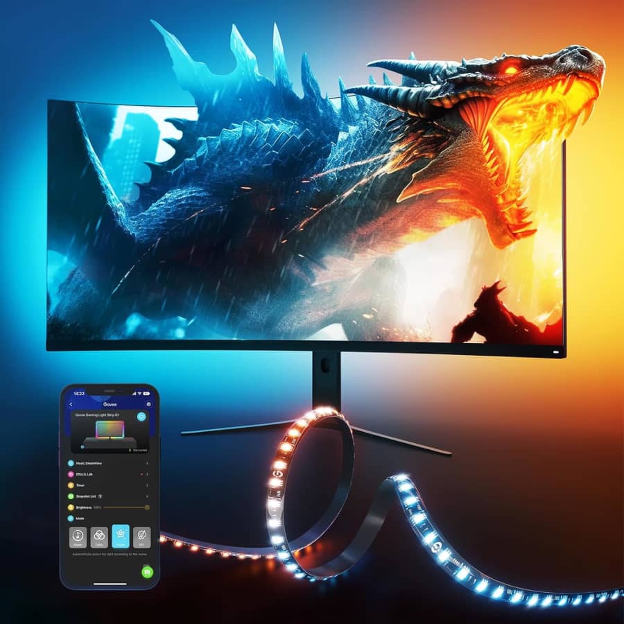Govee 5.9-Foot Gaming Light Strip for Monitors for $50