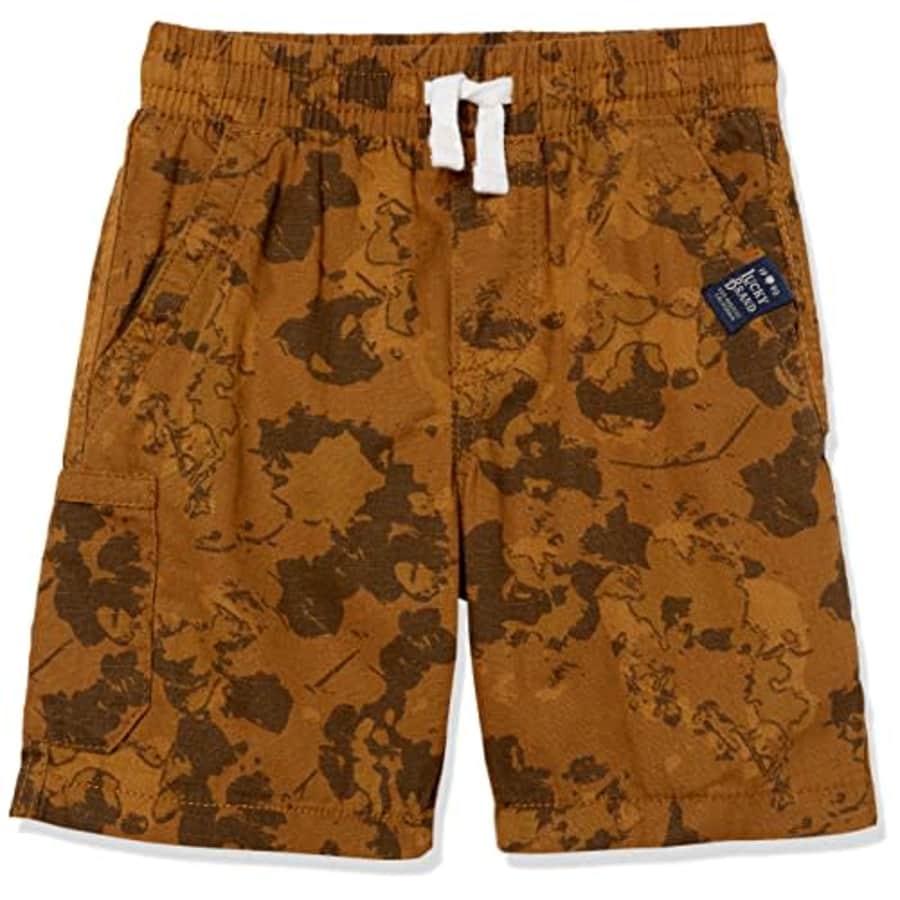 Lucky Brand Boys' Big Pull-on Shorts, Kelp Cargo, 8 for $22