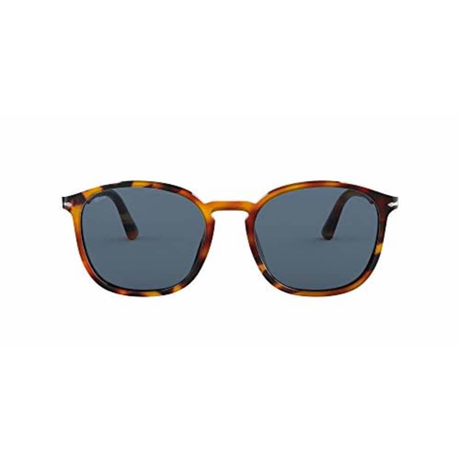 Persol PO3215S Square Sunglasses, Brown Tortoise/Light Blue, 57 mm for $154 Persol PO3215S Square Sunglasses, Brown Tortoise/Light Blue, 57 mm for $154