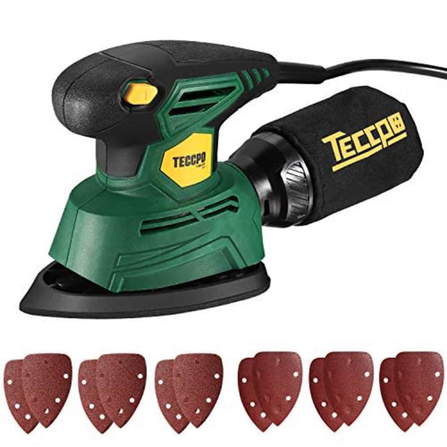 Mouse Detail Sander, TECCPO 14,000 OPM Compact Electric Sander with 12Pcs Sandpapers, Efficient for $25 Mouse Detail Sander, TECCPO 14,000 OPM Compact Electric Sander with 12Pcs Sandpapers, Efficient for $25