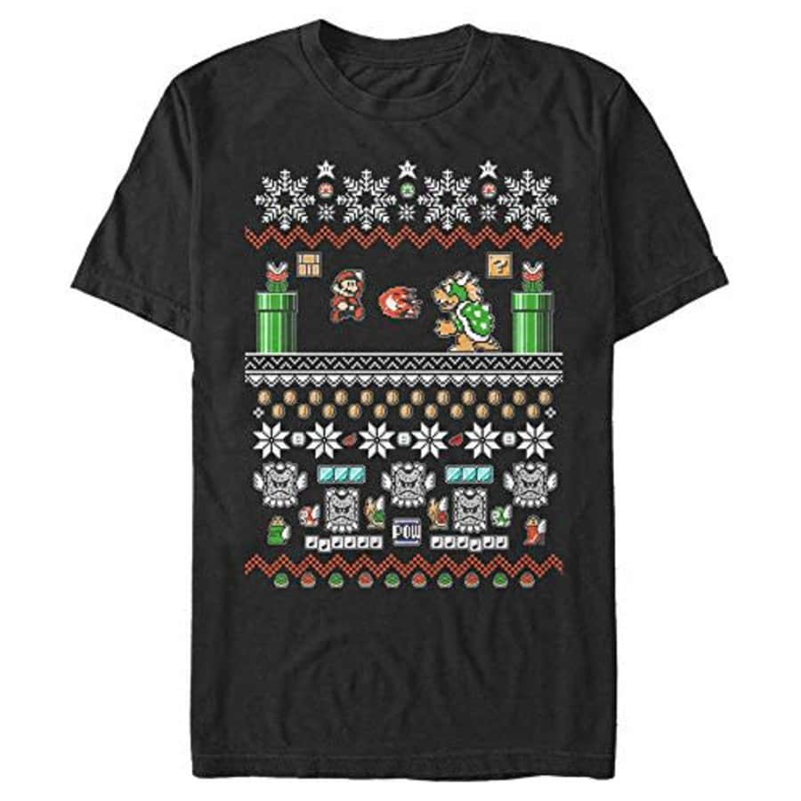 Nintendo Men's T-Shirt, Black, XXXXX-Large for $19