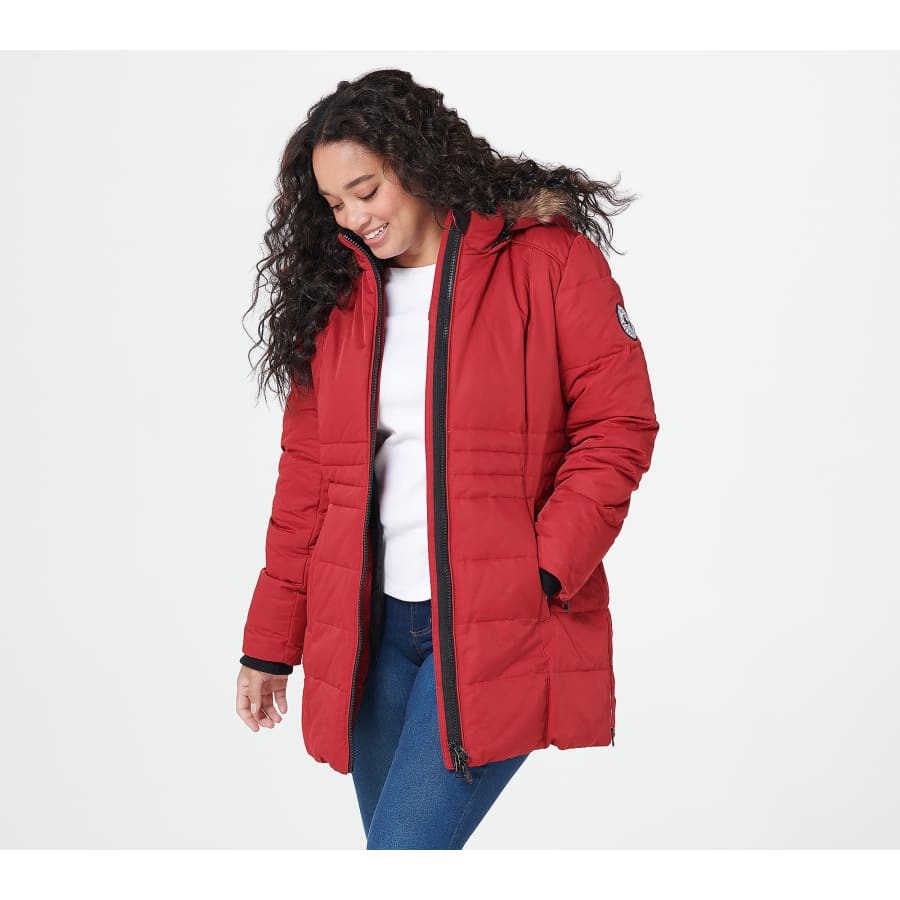 Arctic Expedition Women's Quilted Zip Front Down Coat w/ Hood for $130 Arctic Expedition Women's Quilted Zip Front Down Coat w/ Hood for $130