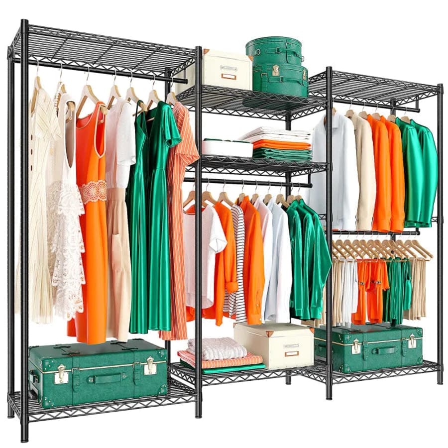 Raybee Heavy Duty 69" x 77" Wire Clothes Rack for $112 Raybee Heavy Duty 69" x 77" Wire Clothes Rack for $112