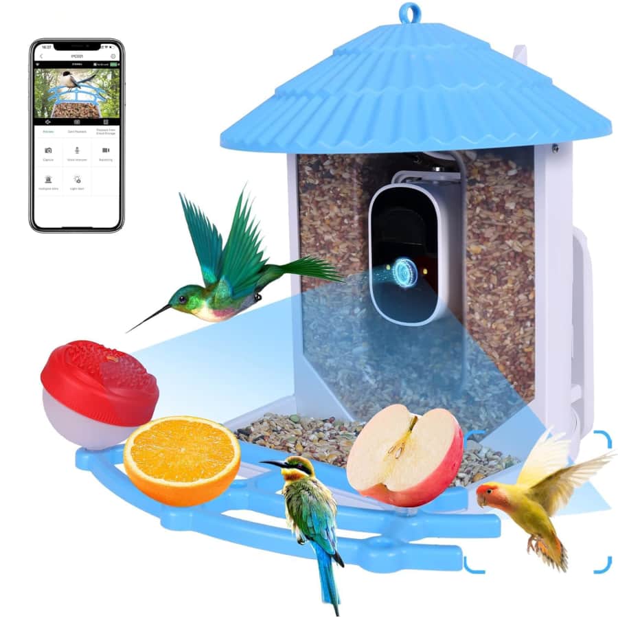 Funle Solar-Powered AI Smart Camera Bird Feeder for $45
