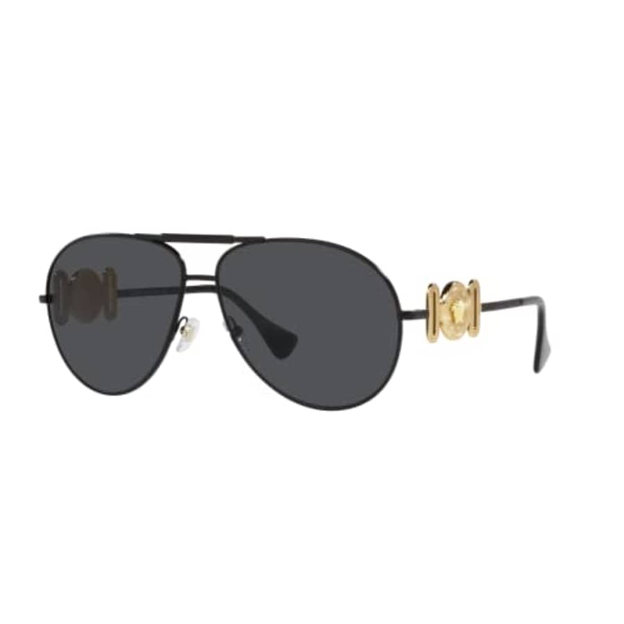 Versace Unisex Sunglasses Matte Black Frame, Dark Grey Lenses, 65MM for $109 Versace Unisex Sunglasses Matte Black Frame, Dark Grey Lenses, 65MM for $109