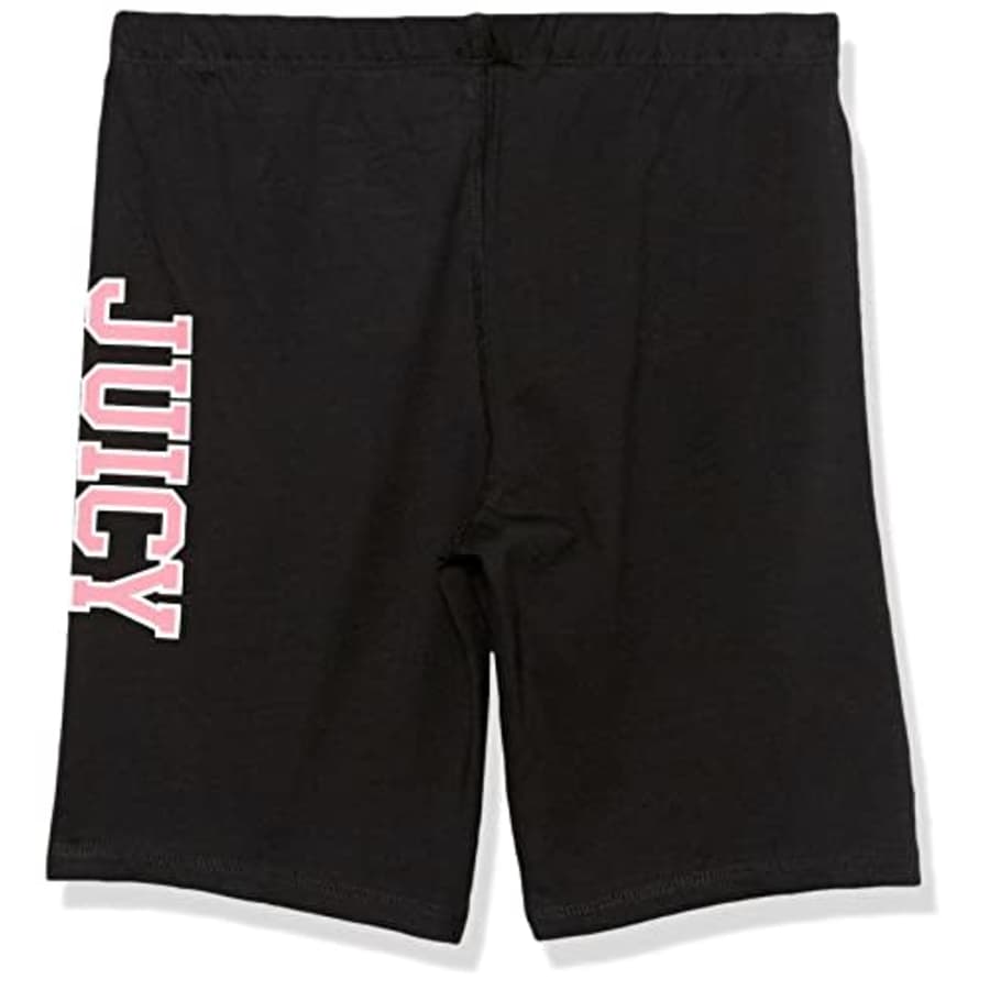 Juicy Couture Girls' Active Bike Shorts, Deep Black, 7 for $13