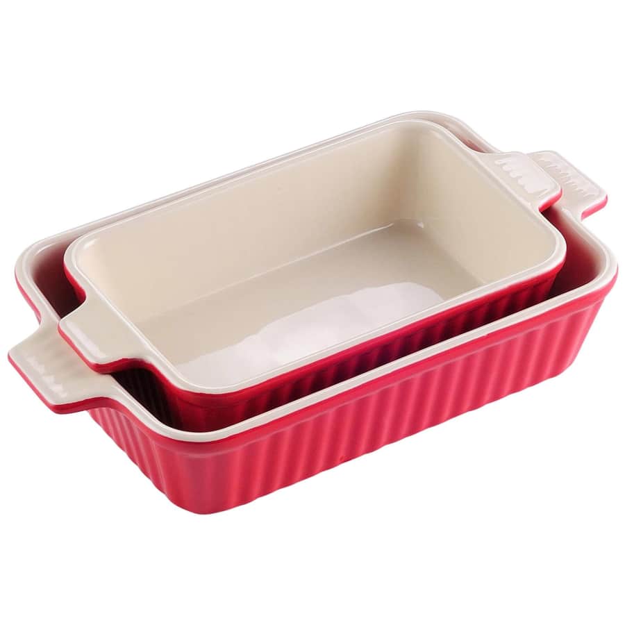 Malacasa 9" and 11" 2-Piece Rectangular Porcelain Bakeware Set for $18 Malacasa 9" and 11" 2-Piece Rectangular Porcelain Bakeware Set for $18