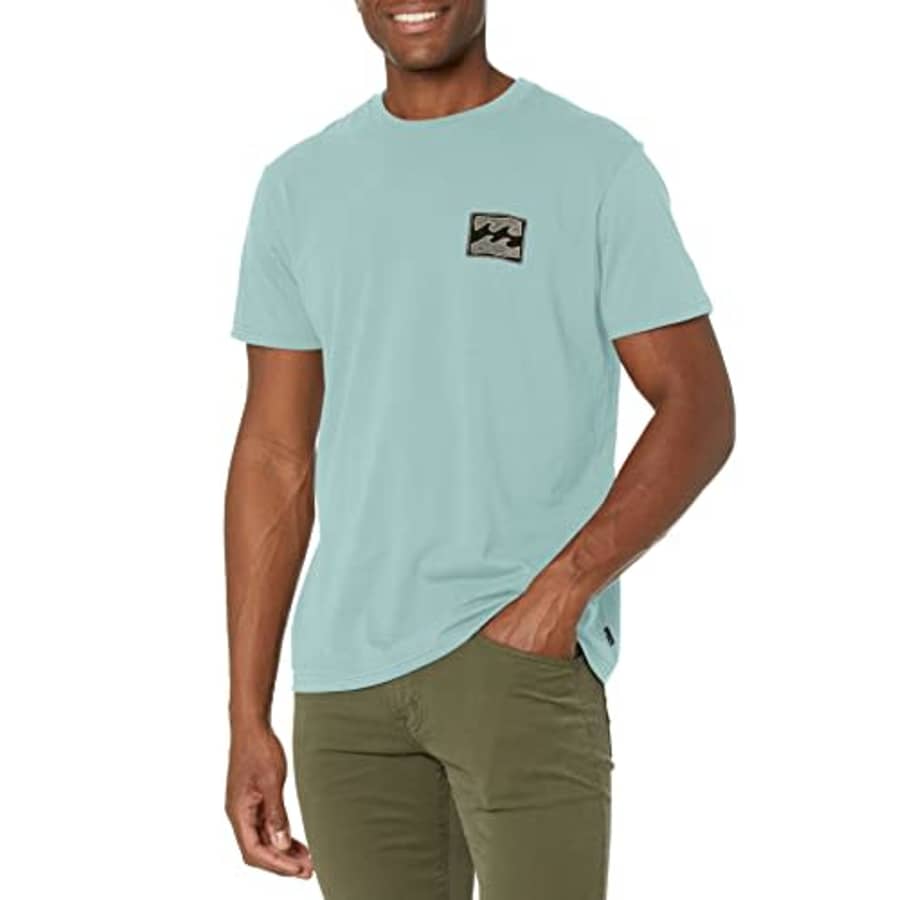Billabong Men's Classic Short Sleeve Premium Logo Graphic T-Shirt, Coastal Blue Crayon Wave, Large for $26 Billabong Men's Classic Short Sleeve Premium Logo Graphic T-Shirt, Coastal Blue Crayon Wave, Large for $26