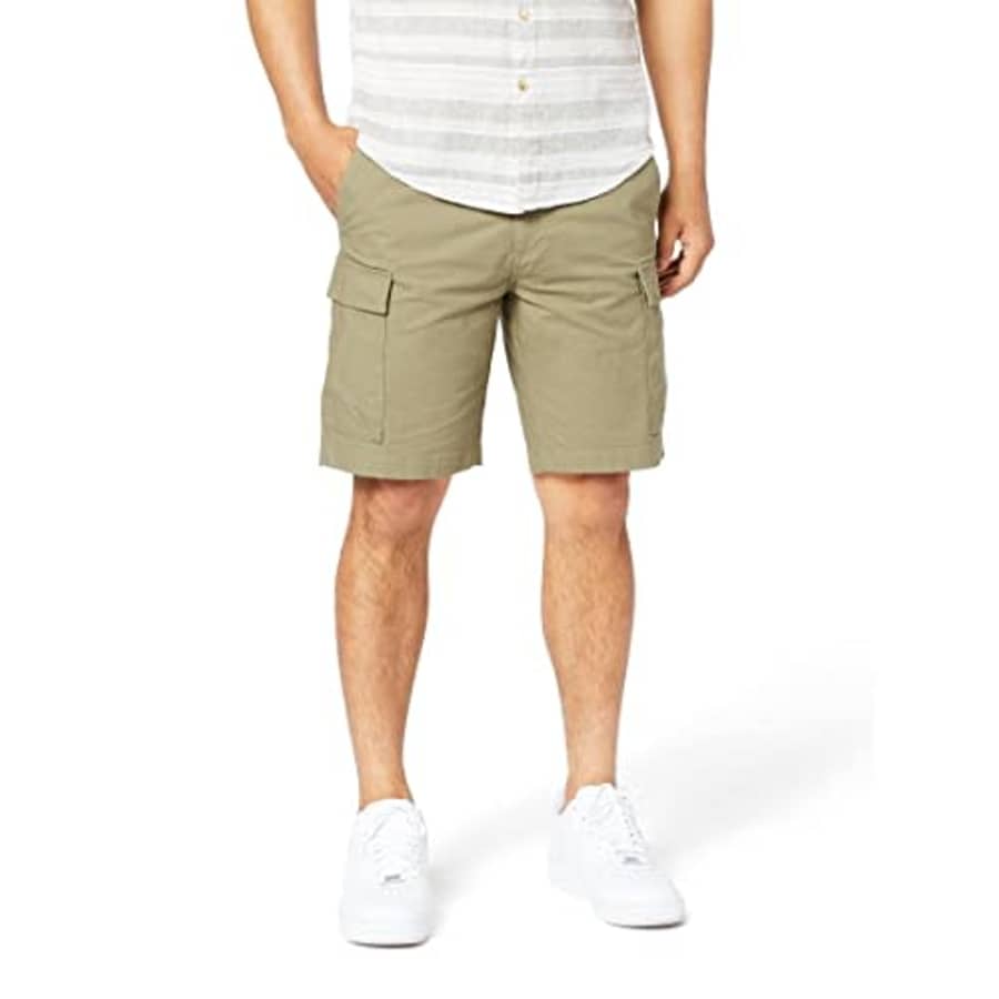 Dockers Men's Big & Tall Tech Cargo Straight Fit Shorts, (New) Sage Garden, 56 for $24