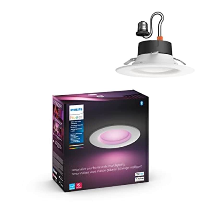 Philips Hue White and Color Ambiance Extra Bright High Lumen Dimmable LED Smart Retrofit Recessed for $41