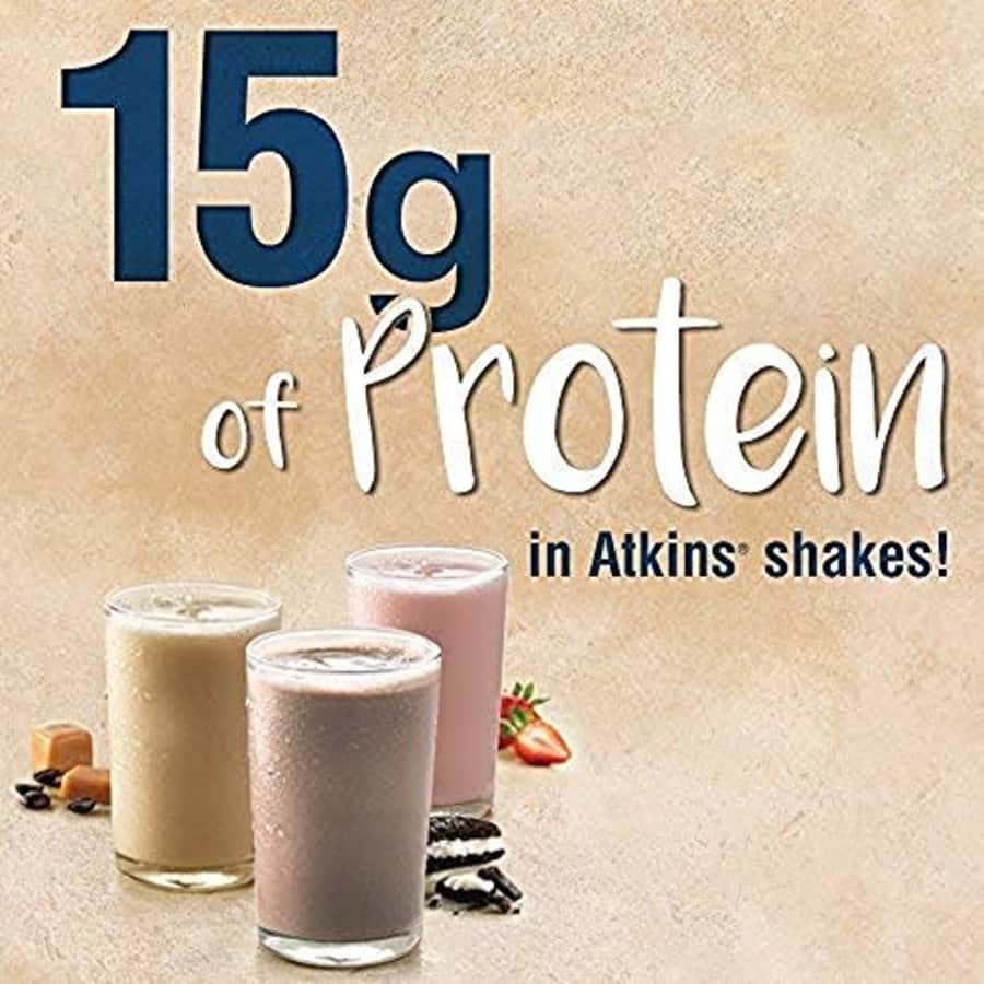 Atkins Iced Coffee Vanilla Latte Protein Shake, Keto-Friendly and Gluten Free, 11 Fl Oz, Pack of 12 for $42