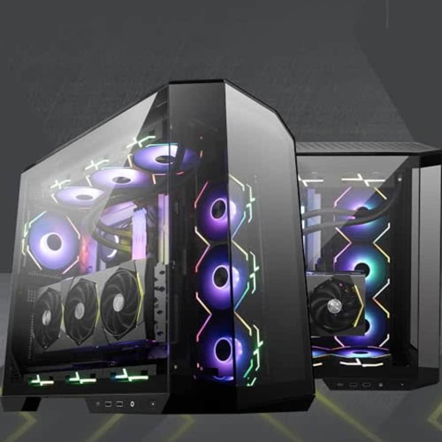 MSI MAG PANO 100L PZ - Premium Mid-Tower Gaming PC Case - Tempered Glass Side Panel - Liquid for $110