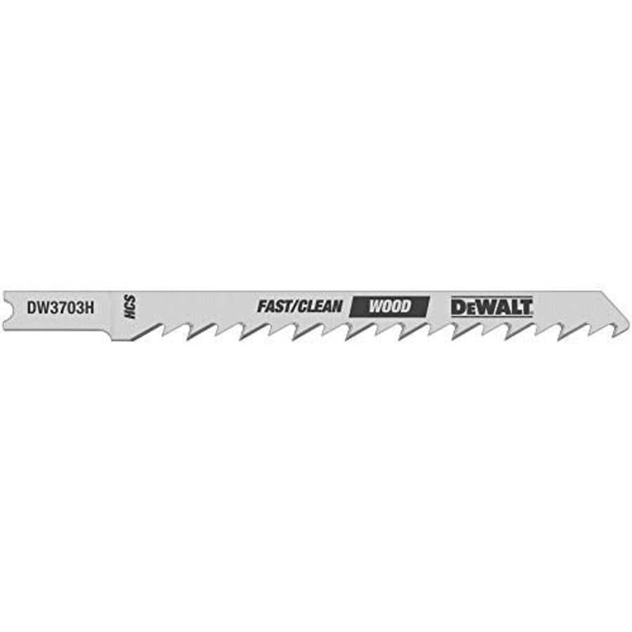 DEWALT DW3703H2 4-Inch 6TPI Fast Clean High Cobalt Steel U-Shank Woodcutting Jig Saw Blade (2-Pack) for $3