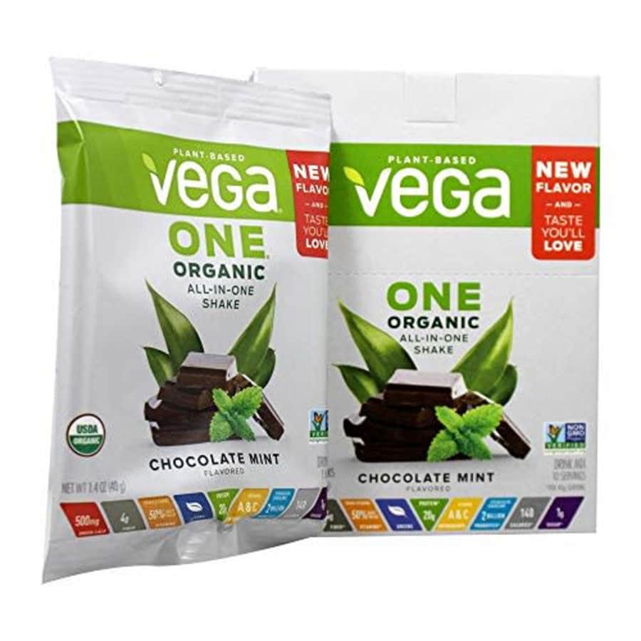 Vega One Organic Meal Replacement Plant Based Protein Powder, Chocolate Mint - Vegan, Vegetarian, for $20