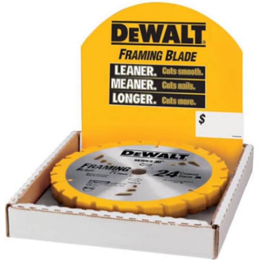 DEWALT DW3578B10 7-1/4-Inch 24T Framing Carbide Thin Kerf Circular Saw Blade for $26 DEWALT DW3578B10 7-1/4-Inch 24T Framing Carbide Thin Kerf Circular Saw Blade for $26