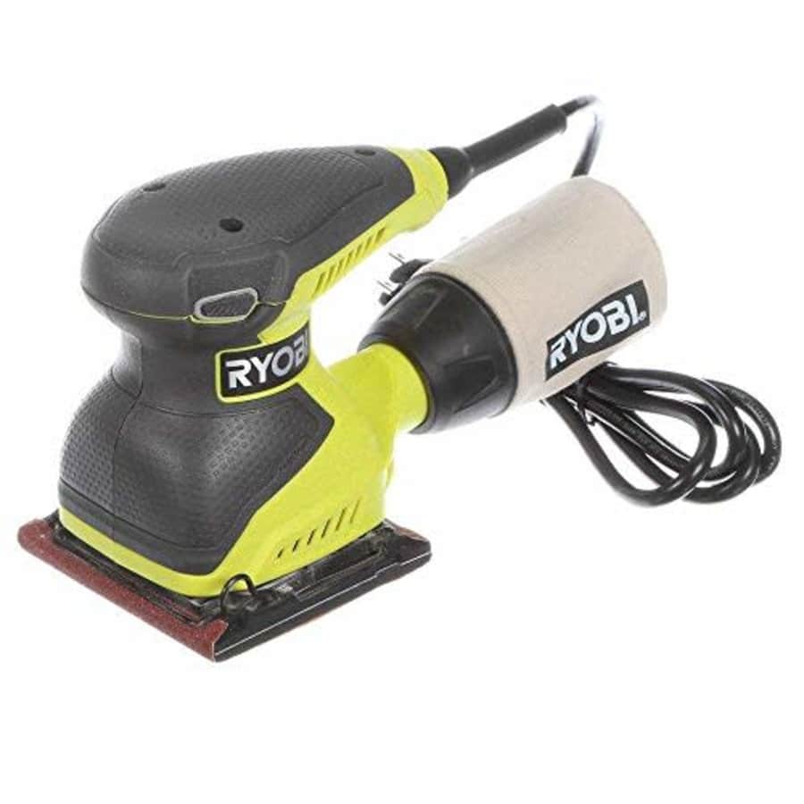 Ryobi S652DGK Corded Comfort-Grip Orbital 1/4 Inch 2 Amp Sheet Sander with Dust Bag (Non-Retail for $38