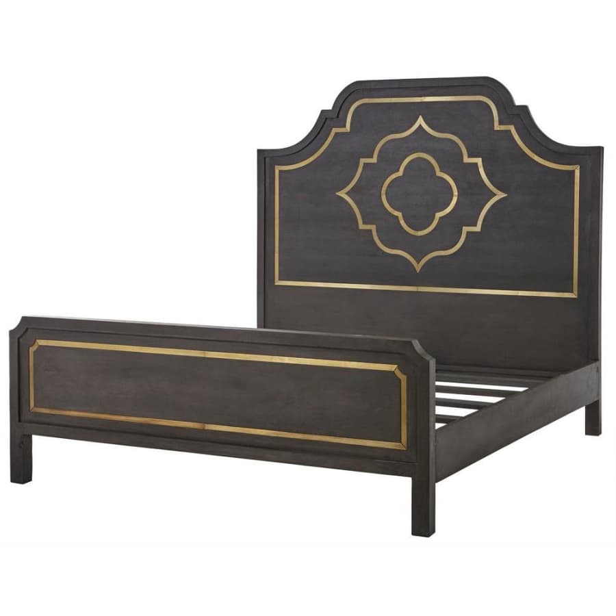 Home Decorators Collection Laila Solid Wood King Bed w/ Metal Inlays for $790 Home Decorators Collection Laila Solid Wood King Bed w/ Metal Inlays for $790