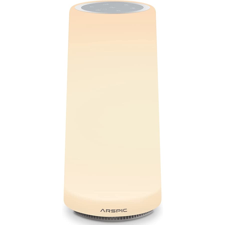 Arspic White Noise Machine with Night Light for $16