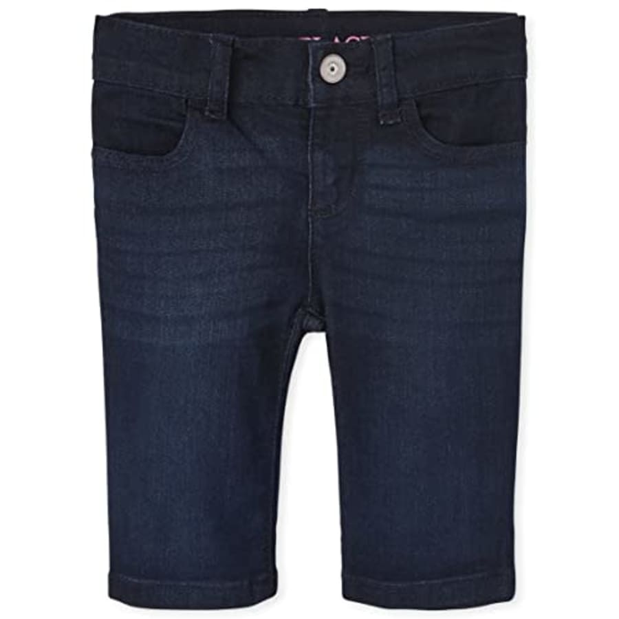 The Children's Place Single Girls Denim Skimmer Shorts, Whitney WASH, 5 for $10