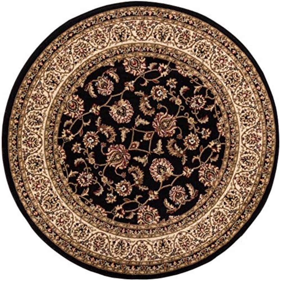 Well Woven Barclay Sarouk Black Traditional Area Rug 5'3" Round for $65 Well Woven Barclay Sarouk Black Traditional Area Rug 5'3" Round for $65