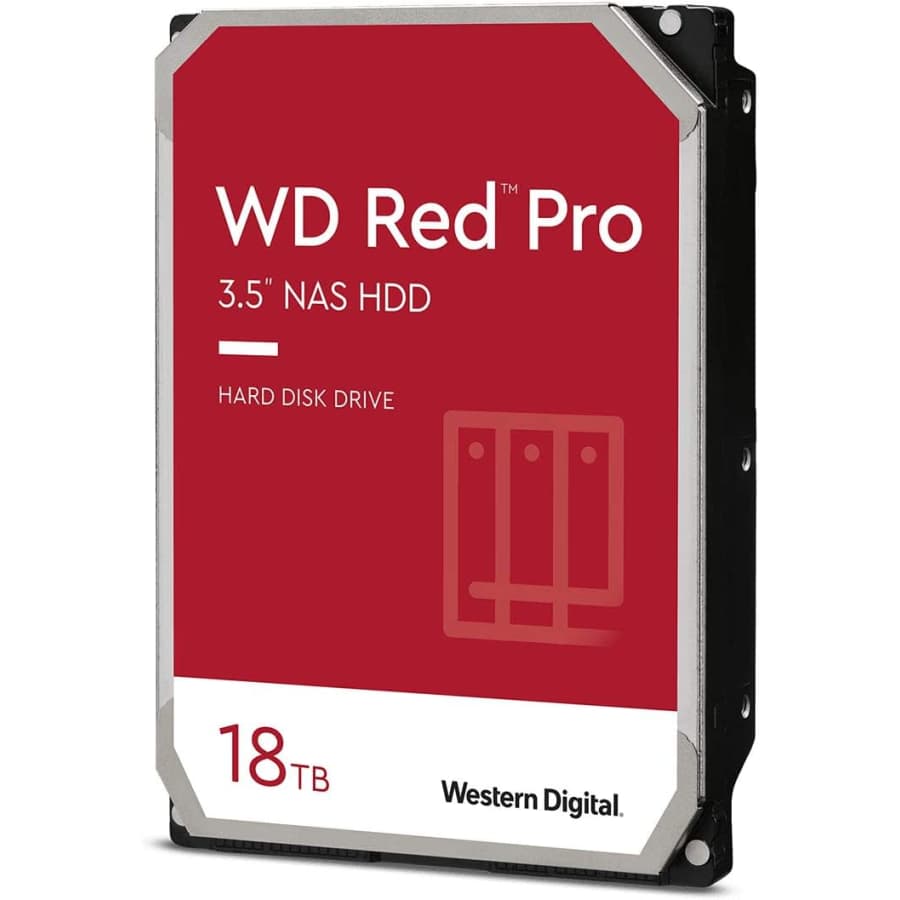 WD Red Pro 18TB Serial ATA 6Gbps 3.5" NAS Internal Hard Drive for $327