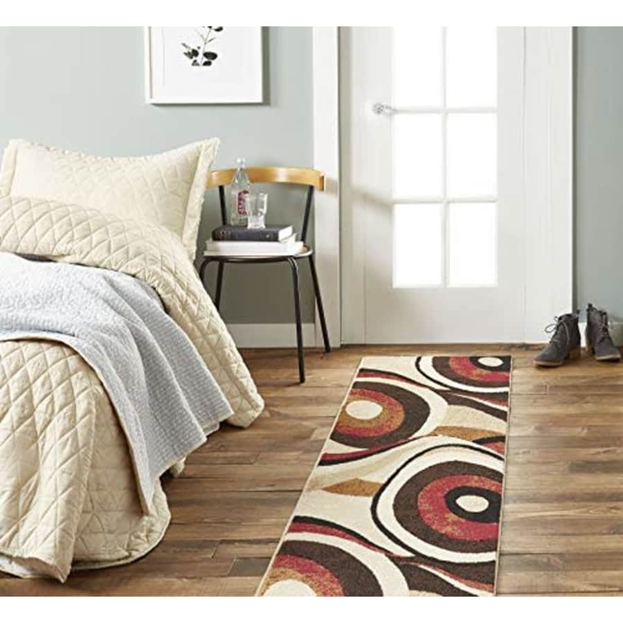 Home Dynamix Tribeca Slade Modern Runner Rug, Abstract Brown/Red 26"x12' for $64 Home Dynamix Tribeca Slade Modern Runner Rug, Abstract Brown/Red 26"x12' for $64