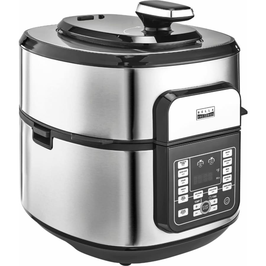 Bella Pro Series 6.5-Quart Digital Multi Cooker with Air Fryer for $100 Bella Pro Series 6.5-Quart Digital Multi Cooker with Air Fryer for $100
