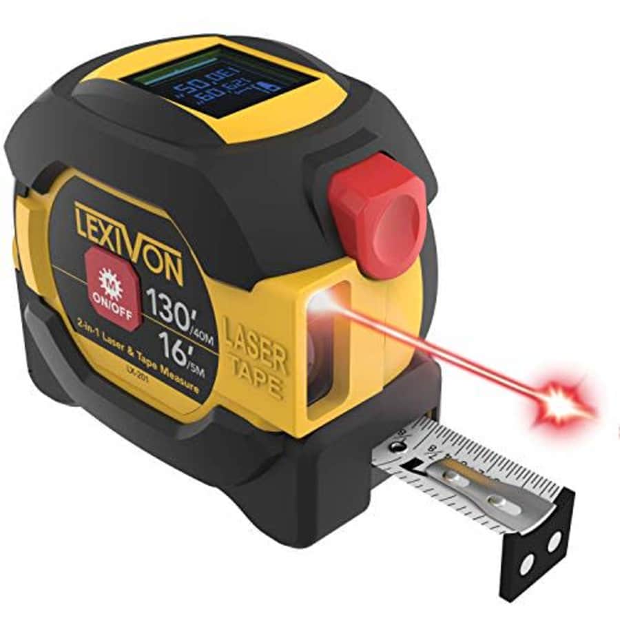 Lexivon 2-in-1 Digital 130-Foot Laser / 16-Foot Tape Measure for $50