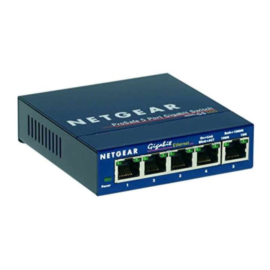 Netgear GS105 Prosafe 5 Port 10/100/1000 Gigabit Slimline Network Switch for $35 Netgear GS105 Prosafe 5 Port 10/100/1000 Gigabit Slimline Network Switch for $35