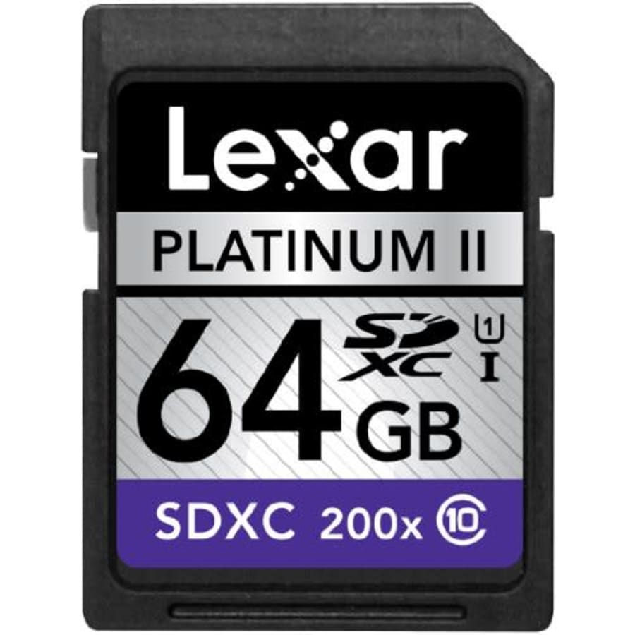 Lexar Platinum II 200x 64GB SDXC UHS-I Flash Memory Card LSD64GBSBNA200 for $34