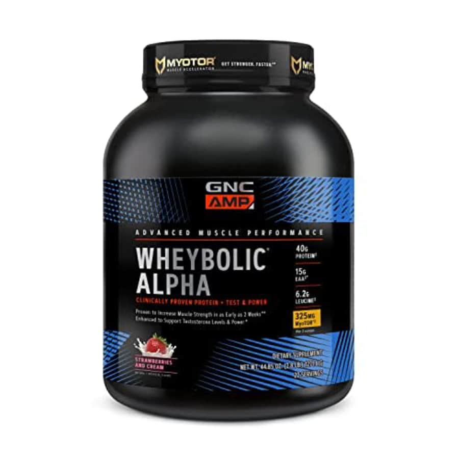 GNC AMP Wheybolic Alpha with MyoTOR Protein Powder | Targeted Muscle Building and Workout Support for $75 GNC AMP Wheybolic Alpha with MyoTOR Protein Powder | Targeted Muscle Building and Workout Support for $75