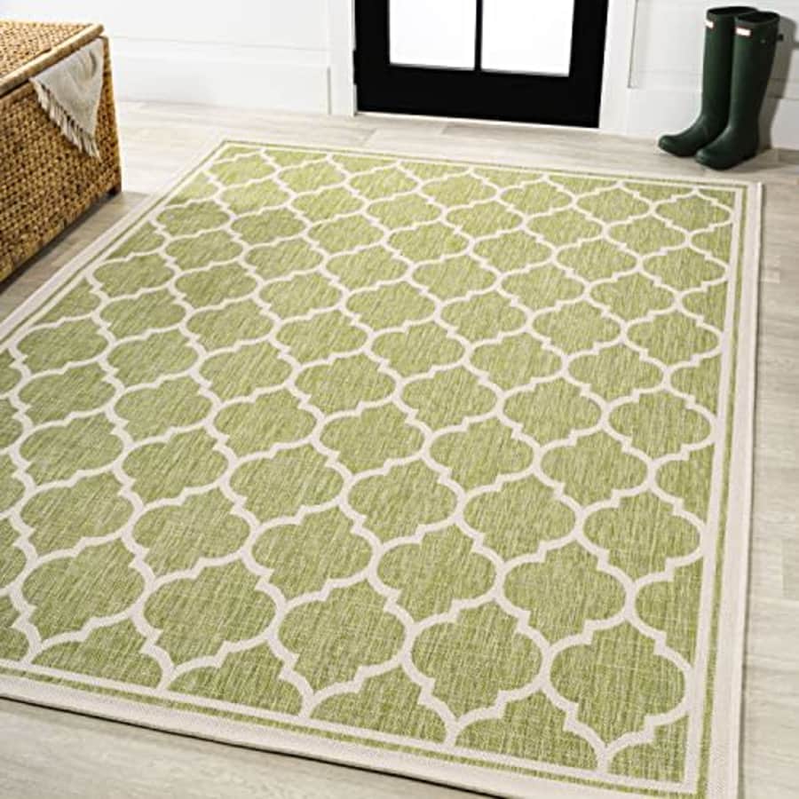 JONATHAN Y SMB109G-5 Trebol Moroccan Trellis Textured Weave Indoor Outdoor Area-Rug, Modern Coastal for $80 JONATHAN Y SMB109G-5 Trebol Moroccan Trellis Textured Weave Indoor Outdoor Area-Rug, Modern Coastal for $80
