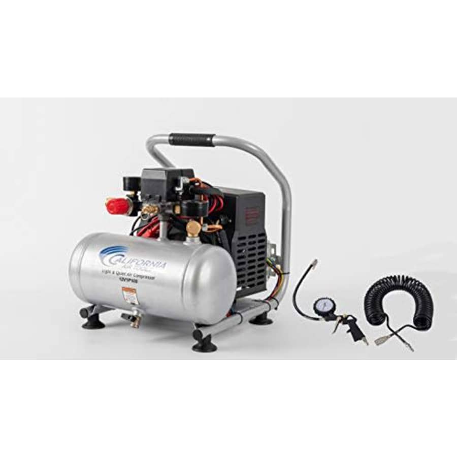California Air Tools 12V1P10S Light & Quiet .12 Volt, 1.0 Gal. Steel Tank Portable Air Compressor for $274 California Air Tools 12V1P10S Light & Quiet .12 Volt, 1.0 Gal. Steel Tank Portable Air Compressor for $274